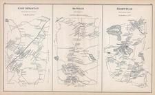 Kingston East, Danville, Hampstead, New Hampshire State Atlas 1892 Uncolored